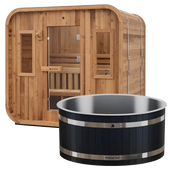 Primal Ice Bath + 6 Person Cedar Sauna