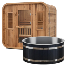 Primal Ice Bath + 6 Person Cedar Sauna