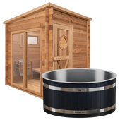 Primal Ice Bath + 8 Person Cedar Sauna