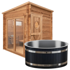 Primal Ice Bath + 8 Person Cedar Sauna
