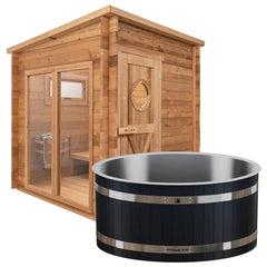 Primal Ice Bath + 8 Person Cedar Sauna