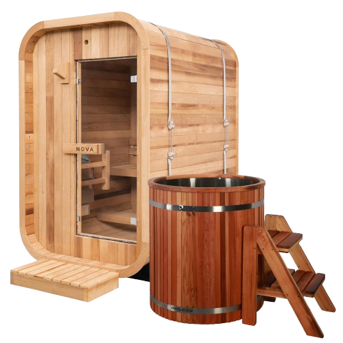 Cedar Duo: Premium Barrel + 2P Sauna