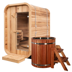 Cedar Duo: Premium Barrel + 2P Sauna