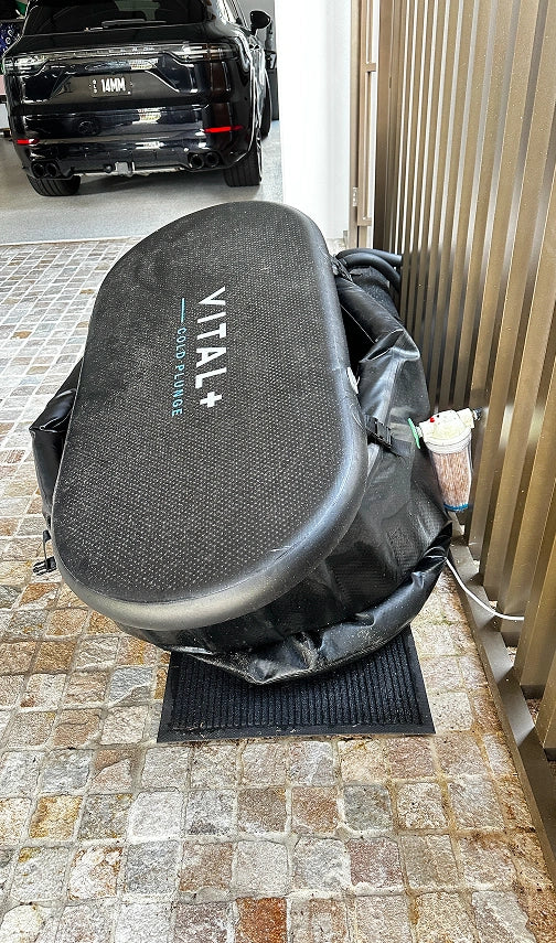 Vital plus ice bath showing bowing and deformation from low density drop stitch construction