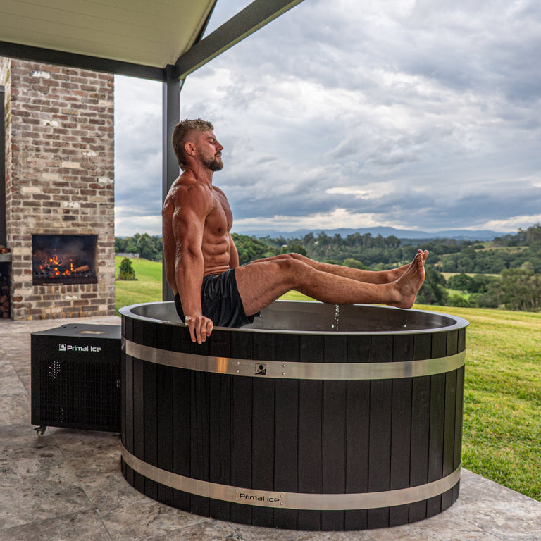 Primal Ice Bath + 6 Person Cedar Sauna